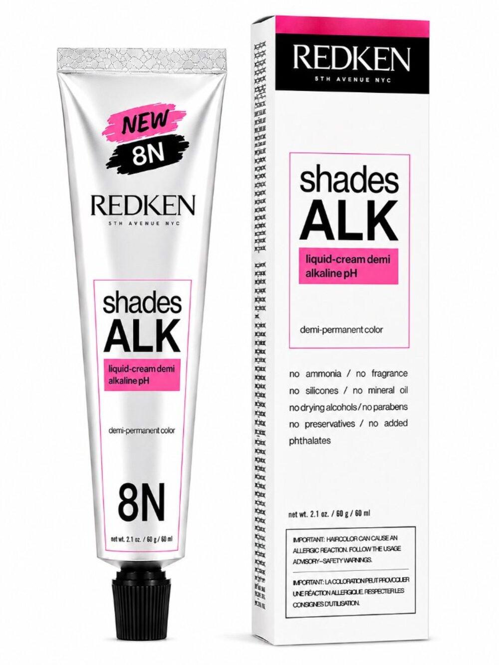 Redken Shades ALK 8N Demi-Permanent Liquid-Cream Hair Color 2.1 oz